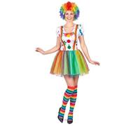 Déguisement clown peinture multicolore femme
