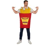 DEGUISE TOI - Déguisement Cornet de Frites Adulte - Tunique - Taille Unique - Rouge - Déguisements adultes - 100% Polyester - Lavable à la main - Carnaval