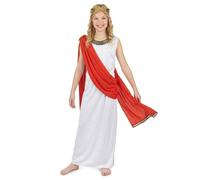 Déguisement - Déguisement déesse romaine à drapé rouge fille 7-9 ans