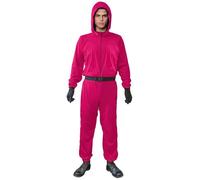 DEGUISE TOI - Déguisement gardien de jeu rose adulte - 1 Combinaison - 1 paire de gants - 1 ceinture - S/M (160-175cm) - Rose - Déguisements adultes - 100% Polyester - Laver à la main -