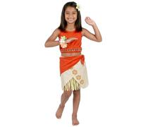 DEGUISE TOI - Déguisement Hawaï Corail Fille - Top - Jupe - Étole - 10-12 ans (L) - Orange - Déguisements enfants - 100% Polyester - Lavable à la main - Carnaval