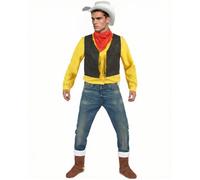 Deguisetoi Déguisement Lucky Luke adulte L Jaune - Chapeau, couvre-bottes, foulard, chemise+gilet