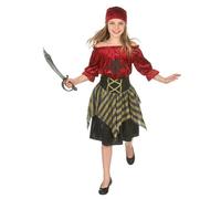 Déguisement pirate fille - Jadeo - rayures dorées - multicolore 4-6 ans