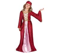 Déguisement Reine Médiévale Rouge Fille - Taille: S 4-6 Ans (110-120 Cm) Rouge