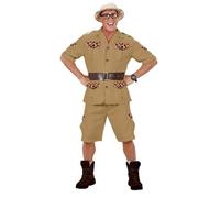Déguisement - Déguisement Safari Homme - Beige - Marron clair - Chemise et Short S