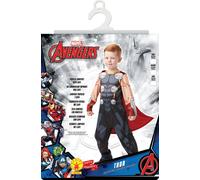 RUBIE'S Avengers Officiel - Déguisement Classique Thor Enfant - Taille L - 7-8 ans - 117 à 128 cm - Costume Combinaison Bleue et Cape Rouge - Pour Halloween, Carnaval - Idée Cadeau de Noël