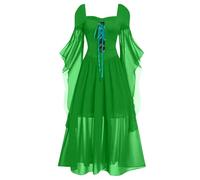 Déguisement Demon Duo Malefique Demon Robe de Mariée Halloween Costume Moyen Age Sorcière Longue Renaissance Dame Hallowen Robe Halloween Femme S