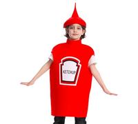 Déguisement d'Halloween amusant - Costume de ketchup doux et respirant | Costume moutarde pour enfant comme décoration d'Halloween - Pour célébration, fête, festival, bal, performance cosplay