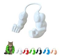 Déguisement d'halloween pour Chat : Bras de Super-héros, Accessoire de Cosplay imprimé en 3D représentant des Bras musclés, idéal pour Les Photos d'halloween et de Noël (Blanc,S)