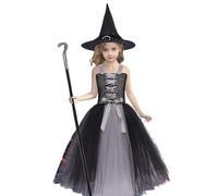 Déguisement d'halloween pour Enfant, Robe d'halloween pour Filles, Costume de sorcière, Tutu, Tenue de Spectacle, Robe de sorcière d'halloween pour Filles, fête d'halloween, Cosplay, Jeu de rôle