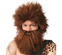Déguisement d'homme des cavernes primitif et Barbe