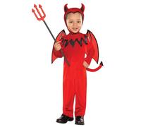 déguisement diable rouge bébé - 3/4 ans - rouge - amscan 997531 Rouge