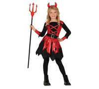 DÉGUISEMENT DIABLE INFERNAL FILLE 5/6 ANS Noir / Rouge Bordeaux 5-6 ans
