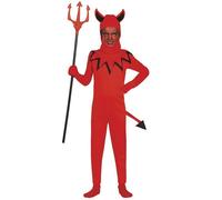 Déguisement Diable Prince des Ténèbres Enfant 5/6 ans - Rouge - Polyester - Halloween 10-12 ans