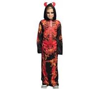 déguisement diable squelette enflammé garçon - 7/9 ans - rouge - boland 78164 Rouge