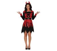 Déguisement Diablesse Démoniaque Femme Noir / Rouge, Bordeaux