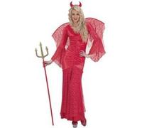 Déguisement diablesse dentelle rouge femme Halloween Small rouge G
