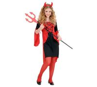 Déguisement Diablesse Des Enfers Fille Halloween 11 À 13 Ans Rouge