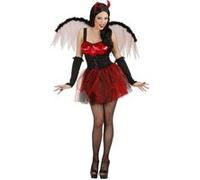 Déguisement diablesse rouge sexy femme Halloween Medium rouge G