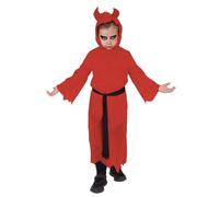 DÉGUISEMENT DIABLOTIN CAPE CAPUCHE CORNES ENFANT 5-6 ans