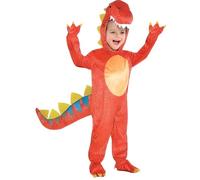 Amscan Déguisement Costume de dinosaure en dinomite 4-6 ans Orange Multicore