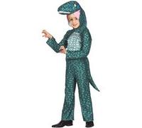 déguisement dinosaure raptor enfant - 3/4 ans - vert - guirca 77421 Vert G