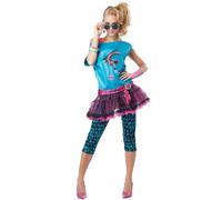 Déguisement Disco Femme Années 80 - Taille: M (40/42) Bleu