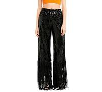 Deguisement Disco Femme Pantalon Disco Costume Halloween Clown A Paillette Annee 70 Danse Noir Legging Evase Vêtement Kpop Fille Large De Short Paillettes Vert Jogging Chic Et Elegant Pantalons Pour