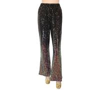 Deguisement Disco Femme Pantalon Paillette Femme Patte D'Elephant Tenue Kpop Fille Legging Déguisement De Danse Taille Haute Noir Large Hiver Combinaison Hip Hop Année 70 Robe Clubwear Annee Rouge XL