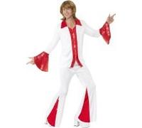 Smiffys Super Trooper Male Costume, White & Red (Size M)