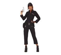 Déguisement - DisfraZZes - Police locale femme - Combinaison et bonnet - Multicolore L