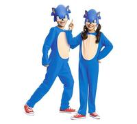 Déguisement - DISGUISE - Sonic - Bleu - À partir de 3 ans - Combinaison et demi-masque 3-4 ans