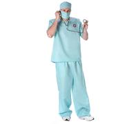 Déguisement Docteur Chirurgien Homme Bleu - Taille: S Bleu