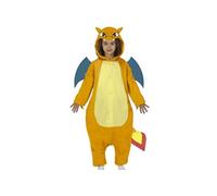 Fiestas Guirca Costume de dragon orange – pyjama avec queue et ailes – pour garçons 7–9 ans