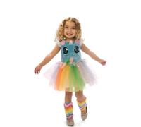 Déguisement D'unicorne Bleu Avec Des Petits Yeux Pour Fille (Taille 3-4a) Multicolore