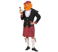 Widmann Costume écossais Party Fashion – veste, jabot, kilt, chapeau, lacets pour bas, carnaval