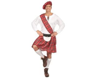 Déguisement écossais rouge et blanc homme - Jadeo - XL - 100% polyester - Intérieur XL (XL)