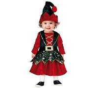 Déguisement elfe de Noël velours bébé fille 12-18 mois