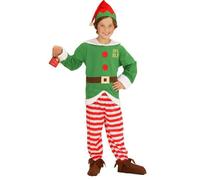 Déguisement elfe rayé enfant Noël 4-5 ans