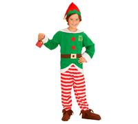 Déguisement Elfe Rayé Enfant Noël 4 À 5 Ans Vert