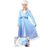 Déguisement Elsa Frozen La Reine des Neiges 2 avec Perruque pour fille - RUBIE'S - 5 ans - Bleu - Multicolore 7 ans