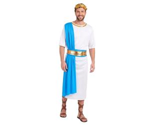 Déguisement empereur Grec bleu homme