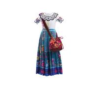 Déguisement Encanto Frusde Princesse Mirabel Robe Costume de Fête avec Sac - Bleu 140cm bleu G