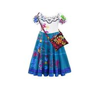 Deguisement Encanto Isabella FONGWAN Robe Princesse avec Sac à Bandoulière pour Enfant Fille Cosplay - 150cm