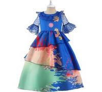 Déguisement Encanto Mirabel Jupe Cosplay Frusde Robe de princesse Costume - Couleur Bleu 100cm bleu G