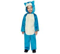 Déguisement enfant - AMSCAN - Ronflex - Bleu et blanc - Capuche intégrée - Sous licence Pokémon 3-4 ans