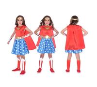Déguisement enfant - AMSCAN - Wonder Woman classique - 3-4 ans - Cape détachable - Licence DC Comics 3-4 ans