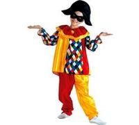 Widmann Déguisement Harlequin – manteau avec col, pantalon, chapeau, masque – 158 cm (11–13 ans)