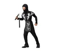 Déguisement Enfant - ATOSA - Ninja Dragon - Tunique et accessoires - Motifs dragons blancs - 3 à 12 ans 5 ans