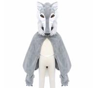 Déguisement enfant cape de loup gris 1/2A